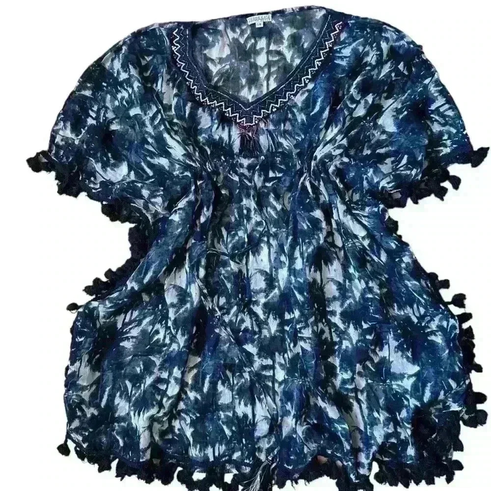 Small / Medium Kaftan Pool or Beach Cover Up Debbie Katz South Beach Design